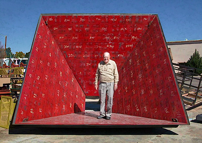 Harold Herren and one of his chute liners